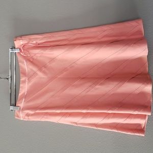 Ann Taylor Linen Skirt - Salmon